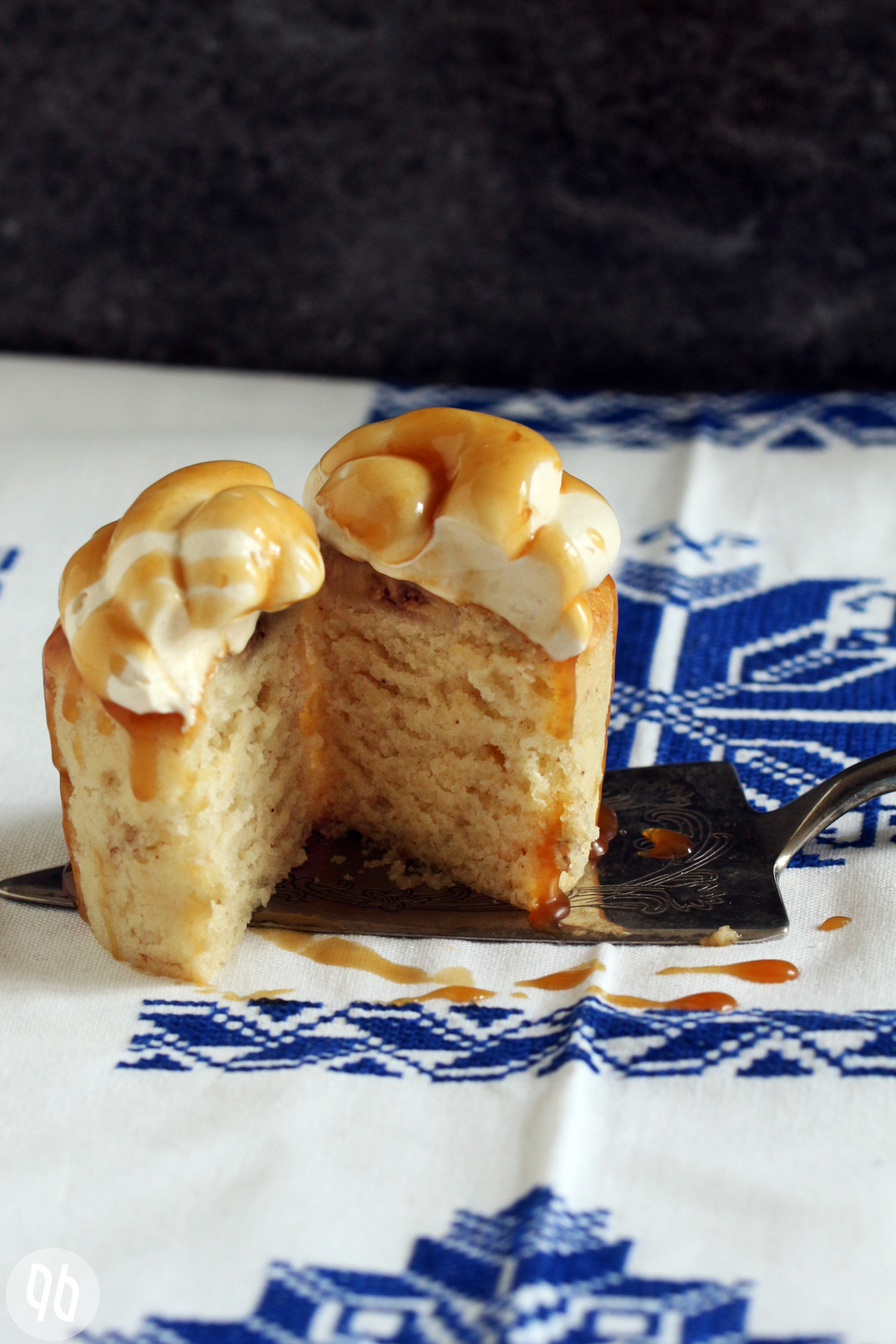 {Rezept} Bananen-Toffee-Cupcakes /vegan - Glücksgenuss