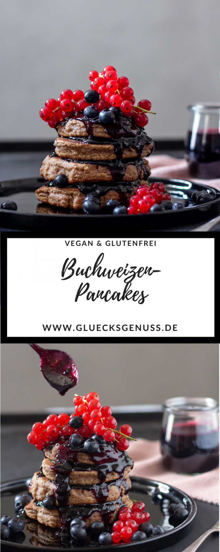 Glutenfreie, vegane Buchweizenpancakes