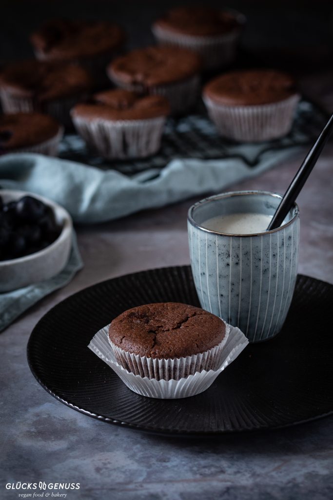 Glutenfreie Schokoladen-Blaubeer-Muffins